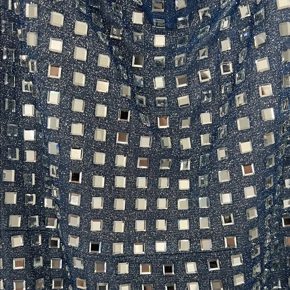 NWT Windsor Blue and Silver Mini Dress - Picture 2 of 5